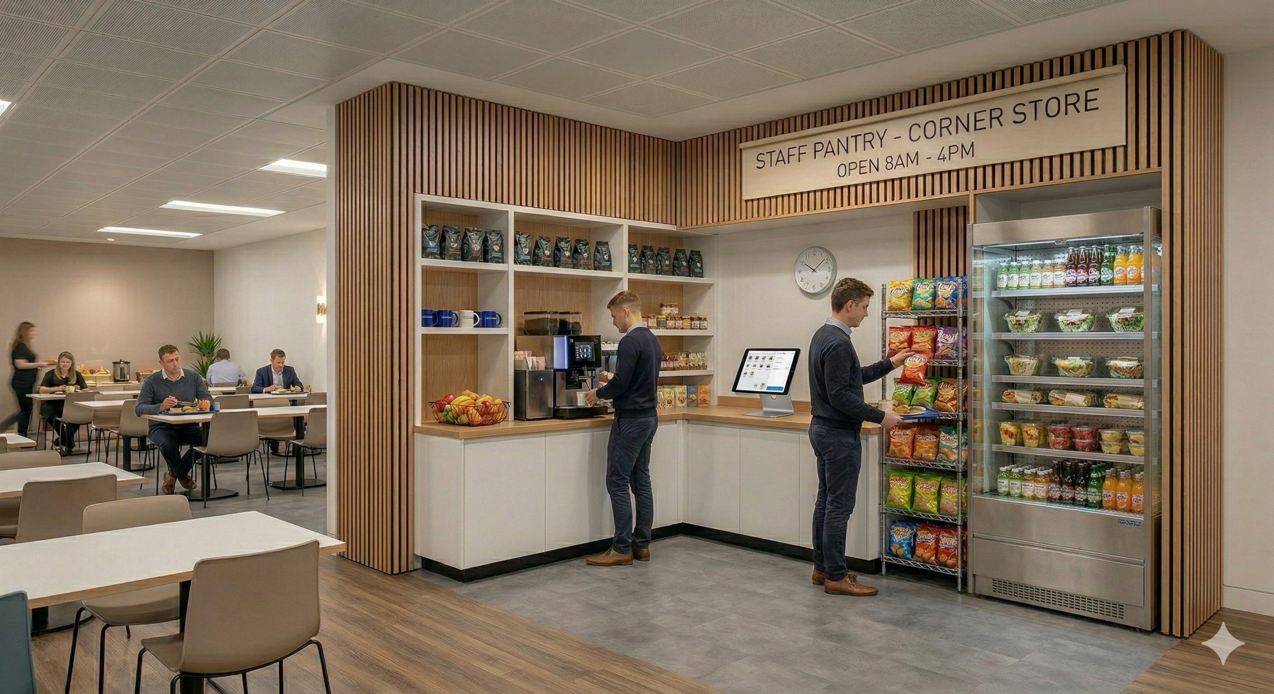 Modern Staff Pantry Corner Store